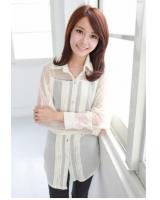 WT9605 Sexy Lace Top Almond