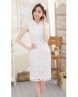 WC3243 Cheongsam White