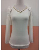 WT5417 Elegant Fashion Top White