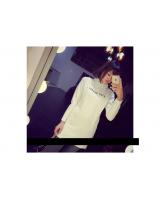 WT5542 Fashion Long Top White