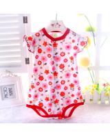WB1006 Baby Romper Red Flower