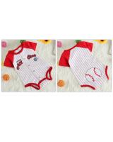 WB1009 Baseball Baby Romper Red
