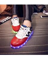 WS001 Cool Multi Colour LED Shoes Front Red