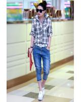 WT5831 Stylish Top Dark Blue