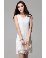 WD5859 Stylish Lace Dress White