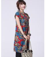 WT5876 Stylish Long Top Red