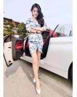WD5913 Korea Fashion Dress Blue