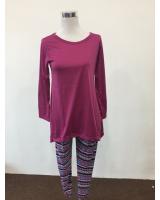 WT1104 Stylish Top and Pant Purple (1 Set)