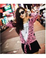 WJ6398 Stylish Star Cardigan Pink