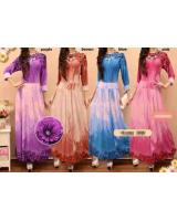 WH1134 Colourful Jubah Brown