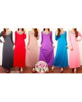 WH1135 Fashion Floral Jubah Red
