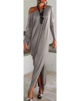 WD6797 Sexy Maxi Dress Grey