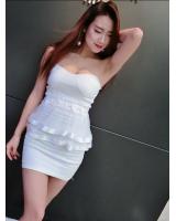 WD6843 Sexy Tube Dress White