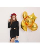WT6893 Top and Skirt Black (1 Set)