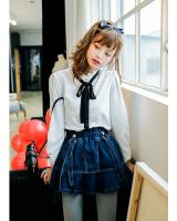 WK6927 Unique Skirt Blue