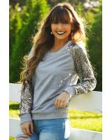 WT6935 Fashion Top Grey