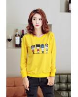 WT6937 Stylish Cute Top Yellow