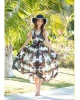 WD6953 Fashion Maxi Dress Black