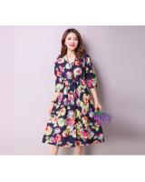 WD6994 Pretty Floral Dress Black