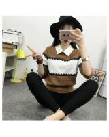 WT3710 Korea Stylish Top Brown