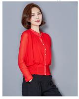 WT7114 Stylish Chiffon Top Red