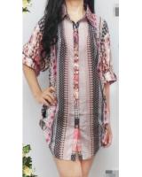 WT1160 Fashion Long Top Red