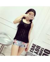 WT7161 Sexy Knit Top Black