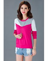 WT7190 Stylish Top Dark Pink