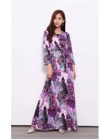 WD7227 Elegant Maxi Dress Purple