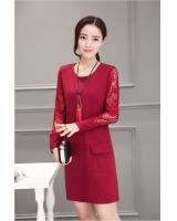 WD7310 Fashion OL Dress Maroon