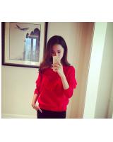 WT7316 Fashion Knit Top Red