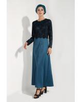 WH7374 Elegant Jubah Dark Green
