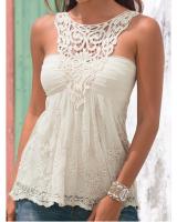 WT3752 Sexy Lace Top White
