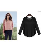 WT7397 Long Sleeves Top Black