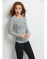 WT7421 Long Sleeves Top Grey