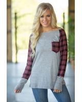 WT7444 Europe Fashion Top Grey