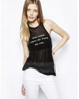 WT7453 Stylish Top Black
