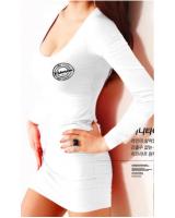 WD7482 Sexy Hugging Dress White