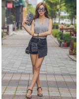 WT7517 Sexy Top Grey