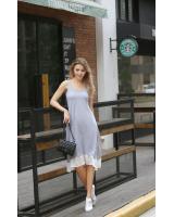 WD7521 Pretty Sleevesless Dress Grey