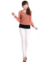 WT7526 Stylish Chiffon Top Red