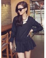 WT7535 Sexy Top Black
