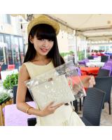 HA030 2-in-1 Transparent Clutch Beige