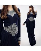 JW5003 Quality Jubah Dress Dark Blue