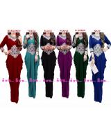 JW5003 Quality Jubah Dress Green