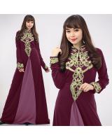 JW5004 Quality Jubah Dress Maroon