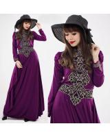 JW5006 Korea Jubah Dress Purple