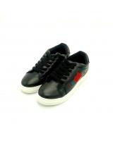 HA032 Roses Printed Trainers Black
