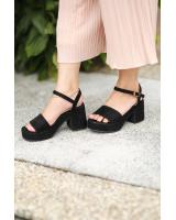HA041 Pretty Clog Heels Black