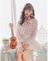 WT3835 Fashion Checker Top Pink